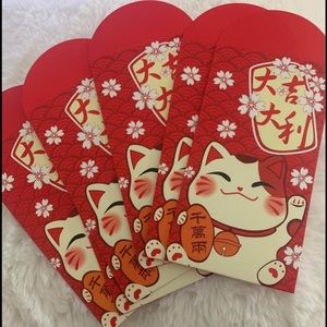 Lucky Cat Red Envelop For Lunar New Year